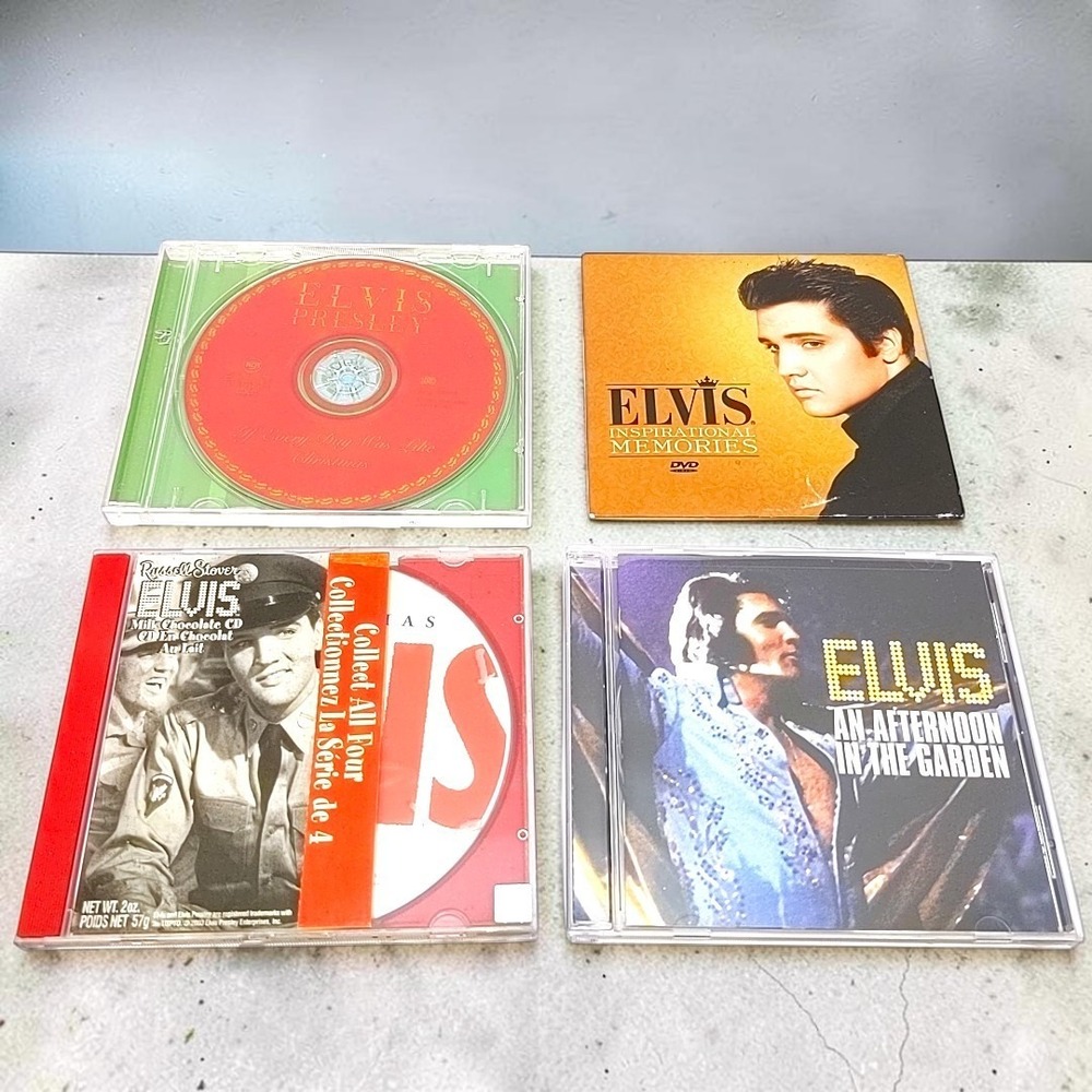 VTG RCA Elvis Presley The King Music CD DVD Lot 4 Afternoon Garden Xmas Gospel